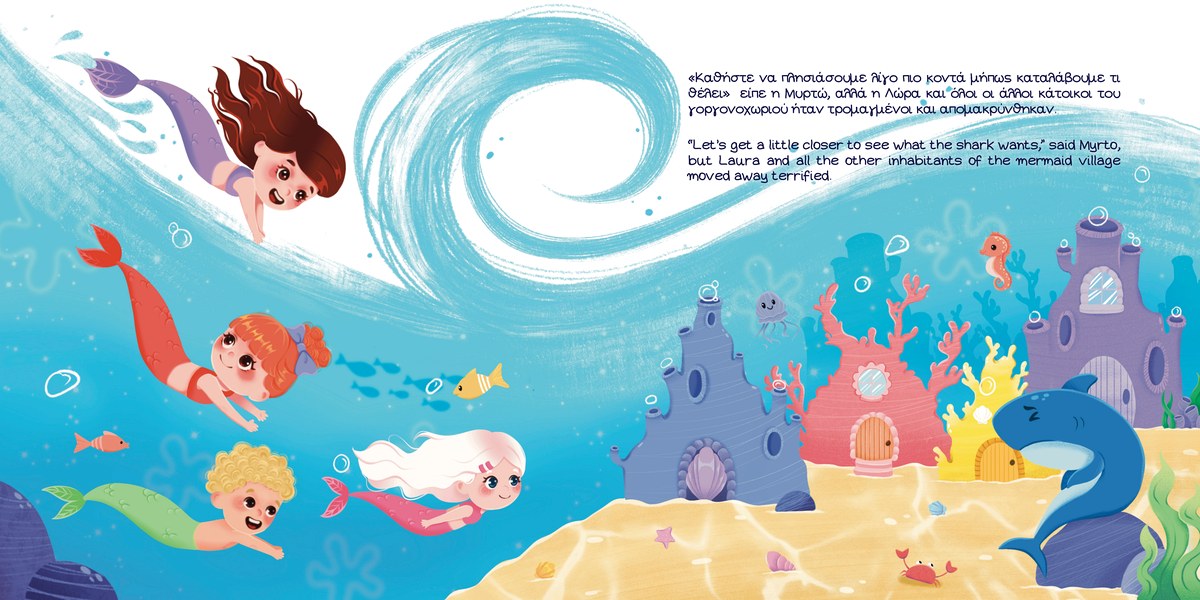 Swimming through a bright sea adventure
